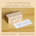 Houten decoratieve stempel voor dagboek scrapbooking, kristal licht design, 1 stuk. - 1 Stuk / Kristallen kroonluchtergordijn
