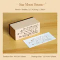 Houten stempel met maan- en sterrenontwerp voor dagboeken, scrapbooking en handwerk. - 1 Stuk / Sterren- & maan-gordijndroom