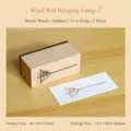 Houten stempel met creatief windgong design, hoogwaardig beukenhout materiaal, knutselen. - 1 Stuk / Windgong hanglampen