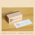 Houten rubberen stempel met glaslantaarn ontwerp, creatieve decoratieve scrapbooking. - 1 Stuk / Gekleurde glazen lichterketens