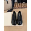 Zapatos planos negros con punta dividida estilo vintage zapatos de mujer casuales elegantes - 35 / Negro