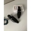 Mules in pelle verniciata nera da donna tacco basso listini ritagliati sandali estivi casual - 35 / Nero