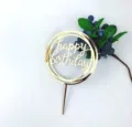 Χρυσό καθρέφτη ακρυλικό cake topper χαρούμενα γενέθλια λεπτομέρεια πάρτι διακόσμησης. - Поλλαπλοί Κύκλοι