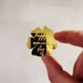Gold mirror acrylic flower cake topper engraved with happy womens day, ideal for party decoration. - Happy Womens Day Engraved Flower 1 (Diameter Approx 4.5CM)