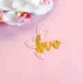Saint Valentin Amour Acrylique Cake Topper Rose Or Coeur Decoration Patisserie Set Pro - Love Cœur Rose Et Or