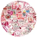 50pcs bookish Valentine stickers cute pink aesthetic waterproof decal for laptop journal decor - 50 Pcs Valentine's Day Bookish