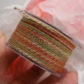 1.5mm gold milan cord detail, braided twist rope for DIY bracelets and pendant necklaces. - Approx. 1.0mm / Pink