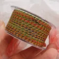 1.5mm Metallic Milan Cord Twist Rope DIY Bracelet Necklace Craft String Thread Spool - Approx. 1.0mm / Green
