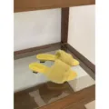 Mules suaves amarillas con punta abierta y tacón bajo para zapatos de mujer en otoño. - 35 / Amarillo