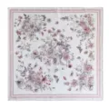 Elegante foulard quadrato in seta con delicata stampa floreale e di farfalle design. - Rosa