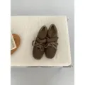 Zapatillas casual Mary Jane con cordones de estilo francés para mujer, calzado de otoño. - 35 / Verde oliva