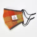 Καro μάσκα προστασίας σκόνης Harris Tweed πλενόμενη λεπτή με ρυθμιζόμενα λουτιέρα αυτιών - -3 Ενηλίκων καρό πορτοκαλί και κίτρινο