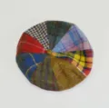 Berretto in tweed patchwork multicolore vintage da donna, elegante cappello invernale lana. - Adulto B-58cm