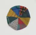 Coppola patchwork tweed multicolore, berretto vintage in lana da donna autunno inverno. - Adulto C-56cm