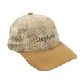 Tweed wool baseball cap, brown brim, winter British style women fashion hat variant. - Herringbone Light Brown