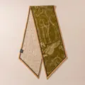 Sciarpa twilly in seta e lana stampa cavallo vintage nastro da collo elegante foulard - Carattere Giallo Appassito Eterocromatico