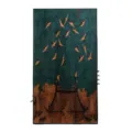 Écharpe en soie double couche luxueuse avec motif de grue traditionnelle, long châle élégant. - Nuages de Ciel de Bon Augure (FHZ26-90391) / 190x53cm