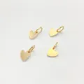 Gold heart pendant detail view, smooth metal surface and jump ring for DIY jewelry making. - Heart Shape (XP49483) / 10x8mm / Silver