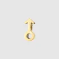 Gold stainless steel creative piercing charm detail, sleek metal finish for DIY jewelry. - Male Symbol Style
