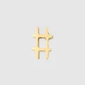 Stainless steel hashtag symbol pendant charm for DIY jewelry making and necklace accessories. - Hashtag Symbol Style