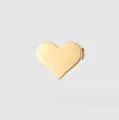 Gold stainless steel heart pendant charm DIY fashion jewelry accessory with hole. - Heart Style / Steel