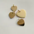 Gold heart pendant charms for DIY jewelry making, stainless steel blank stamping tags set. - Heart Shape (XP49717) / 18x20mm / Silver