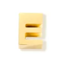 Pendentif lettre E en or acier titane accessoire de bijoux DIY surface lisse charm - Lettre E