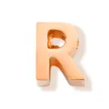 Pendentif lettre R en acier inoxydable or rose breloque accessoire fabrication bijou DIY - Lettre R