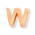 Pendentif lettre W en acier titane or rose accessoire de bijoux DIY surface lisse. - Lettre W