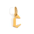 Ciondolo charm lettera C gotica dorata per braccialetto collana fai da te gioielli kit - Lettera C / Colore acciaio