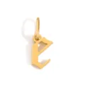 Ciondolo charm con lettera E stile gotico color oro per collana braccialetto fai da te. - Lettera E