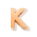 Pendentif lettre K en or rose, charm alphabet en acier titane pour accessoires bijoux. - Lettre K