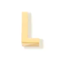 Pendentif lettre L en acier titane doré surface lisse pour accessoire de bijoux DIY - Lettre L