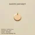 Roestvrij staal 14K verguld 6mm ronde lege hanger bedel voor DIY sieraden maken accessoires. - YP25120 / 6mm / Goud