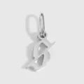 Pendente con lettera S gotica in argento per collane bracciali fai da te e creazione di gioielli. - Lettera S