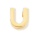 Pendentif lettre U en acier au titane doré accessoire de bijoux DIY surface lisse - Lettre U