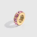 Κρεμαστό charm DIY από ανοξείδωτο ατσάλι με ροζ στραζ για γυναικείο βραχιόλι και κολιέ - Οκτώβριος Ροζ