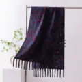 Lussuosa sciarpa di seta in stile cinese con nappe e bottoni per donne eleganti e raffinate. - -3 Seta Xiangyun - costina oracolo a doppio strato