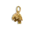 Goldene Blumen Geburtsblume Anhänger Titanstahl Halskette Zubehör Anhänger für Geburtstagsgeschenk. - Chrysantheme mit gelbem Zirkonia im November