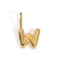 Ciondolo lettera W a bolla 3D oro finitura lucida collana iniziale accessorio di gioielleria - Lettera W