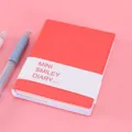 Simpatico mini taccuino diario Smiley in PVC con pagine interne colorate per scuola e studio. - Rosso