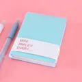 Simpatico mini taccuino diario smiley con copertina morbida e fascia per scuola ufficio. - Blu