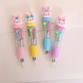 Cute Easter bunny 4-color ballpoint pen, adorable mini cartoon press pen for students. - Butterfly & Rabbit (Random)