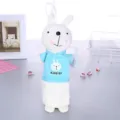 Cute rabbit plush pencil case cartoon stationery pouch box for kids school supplies - Light Blue