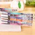 Starry sky gel pen set 6pcs black ink creative student stationery cute school supplies box - 0.5mm / Black