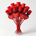 Creative rose flower ballpoint pen cute student gift red rose bouquet pen variants style - Heart Red Flower