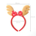 Christmas reindeer antlers headband with red polka dot bow for holiday party dress up - Bow Large Antlers