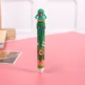 Cute 10-color multi-color ballpoint pen with funny quirky cartoon topper for students writing. - Bigfoot Tree Ape