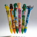 Funny meme multi-color ballpoint pens with cute 3D cartoon toppers for student stationery gifts. - 6-Color Ballpoint Pen