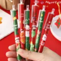 Penne gel retrattili di Natale simpatici cancelleria studenti rosso verde bellissime penne festa - Penne di Natale modello A